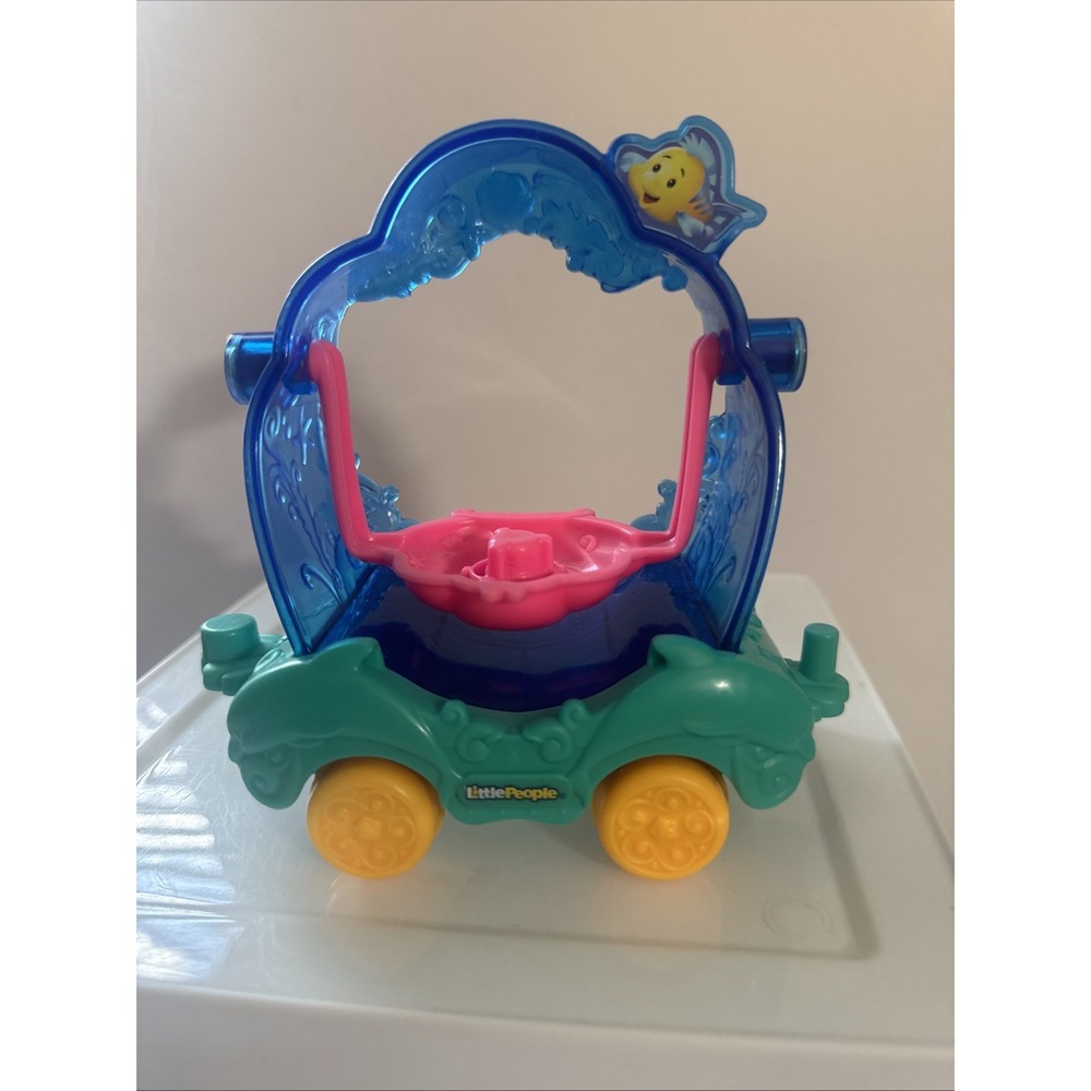 Fisher Price Little People Disney Princess Ariel Flounder Parade Float Teal Blue